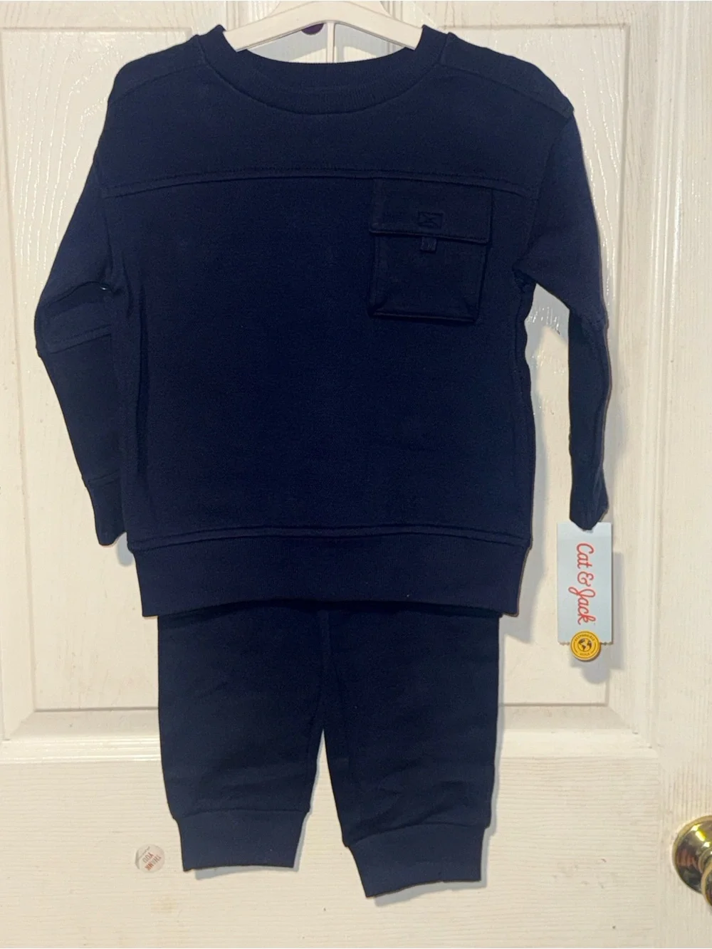 Cat & Jack Navy Blue Kids Matching Sweatshirt and Joggers Set